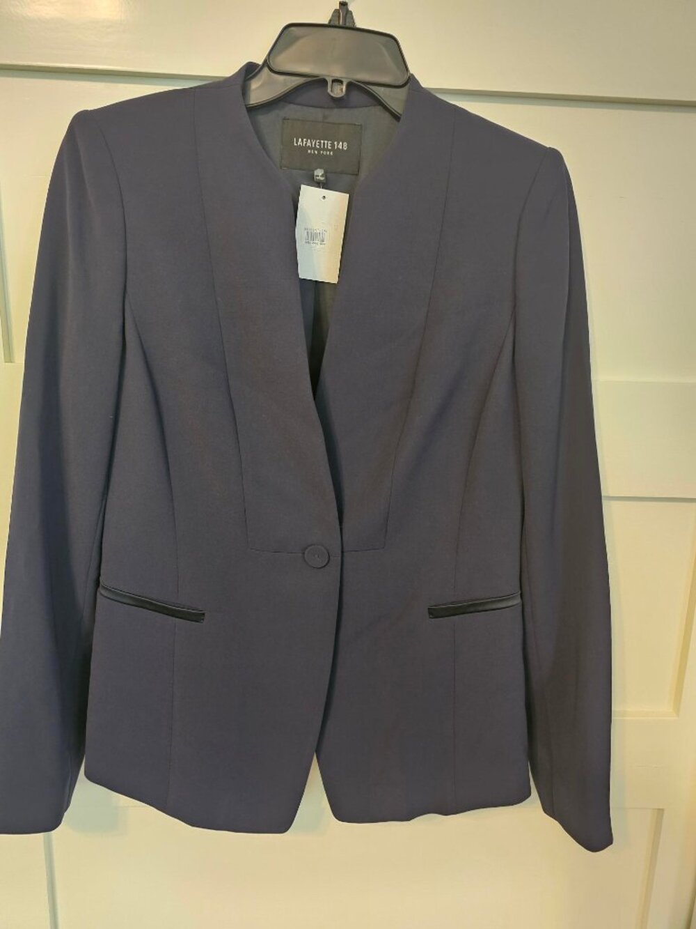 Lafayette 148 New York Single Button Suit Jacket, Deep Ink, Size 4, NWT